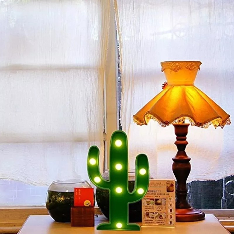 Cactus Led Decoración Fiesta Hogar Adorno