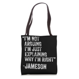 Jameson Quote Funny Birthday Custom Name Idea Engineer Tote Bag