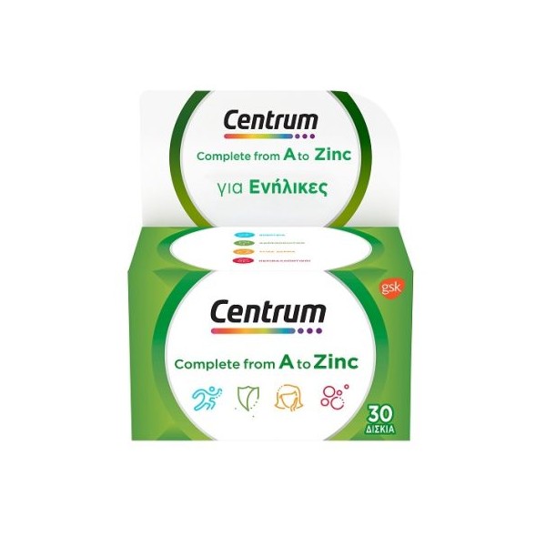 Centrum A to Zinc 30tabs