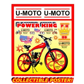 U-MOTO 66cc/80cc 2-STROKE MOTORIZED BIKE KIT AND 26” BIKE DIY PROMO POSTER