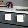 Basicwise Extendable Over-the-Cabinet Door Towel Bar Adjustable Hanging Metal Rack