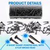 Therwen 1lb Upholstery Tacks Carpet Tacks Bulk Black Box of