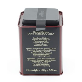 Pasticceria Passerini dal 1919 Goût Russe Douchka, Citrus Fruits-Flavoured Black Tea, 100g / 3.52oz Loose Leaf Tea in Tin, Dammann Frères