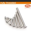 M4 x 8mm 80 Pcs Flat Head Socket Cap Screws,