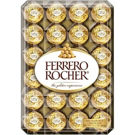 Ferrero Rocher Fine Hazelnut Chocolates, 24 Count, Assorted Coconut and - STACKED PACK