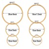 wonkeken 6 Pcs 6 Sizes Round Bamboo Embroidery Hoop Circle