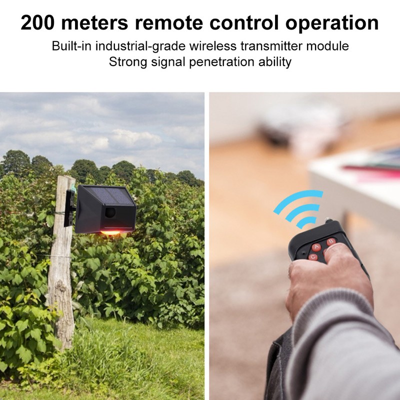 Solar Alarm Light with Motion Detector Outdoor Solar Strobe Light