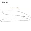 HEIHAK 100 Pack 18 Inch Stainless Steel Necklace Chains Bulk,