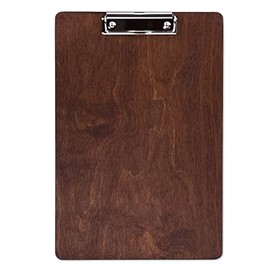 Menu Board Clipboard Natural Wood Dark A4