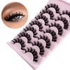Mink Lashes Fluffy D Curl Russian Strip Lashes Wispy Lash