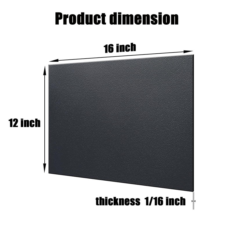 ABS Plastic Sheet 1/16 Inch Thick 12" x 16" (4-Pack),Two-Sided