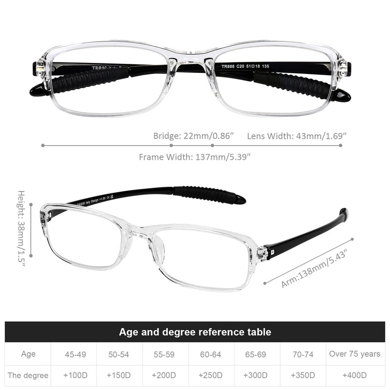 DOOViC 4 Pack Reading Glasses for Women Men Blue Light