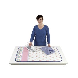 Wenko 1273070500 'Flowerage' Ironing Cover with Blitzbügler® Zone and 4 mm Comfort Padding Cotton 100x65 cm