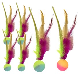 Creative Feather Elastic Balls for Cats - Kitten Rolling Ball | Kitten Rolling Interactive Feather Bouncy Rolling Toys for Indoor Small Cats Pets