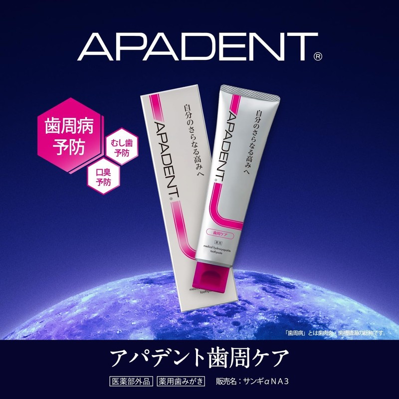 アパデント 歯周ケア 歯磨き粉 100g 2個セット ソルトミント 歯周病ケア 歯周病予防 むし歯予防 +