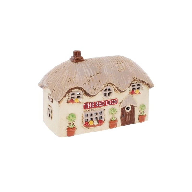 Shudehill Giftware Village Pottery Pub Tealight Collection - Crown, Red