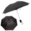 Compact Travel Umbrella, Manual Folding, 36-Inch Coverage, Black