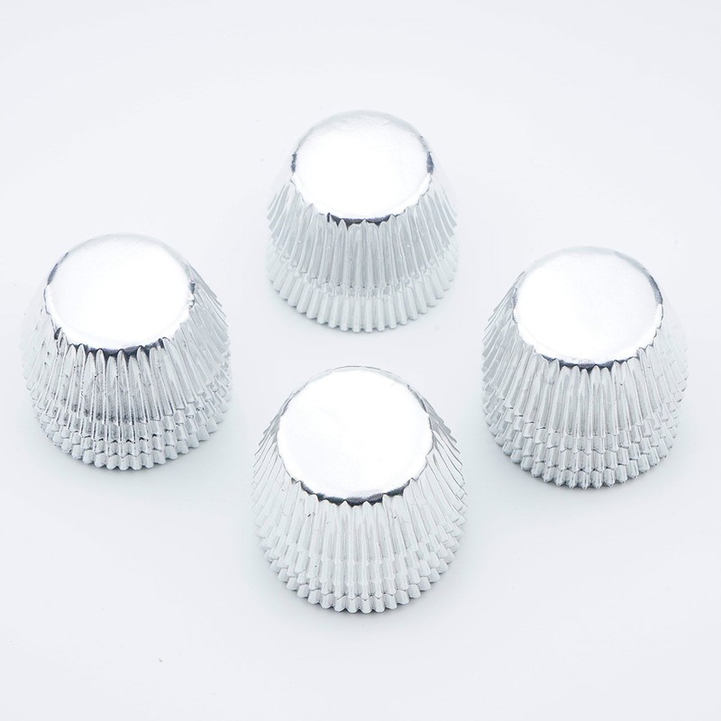 Gifbera Mini Foil Baking Cups Silver, 300-Count Bright Foil Paper