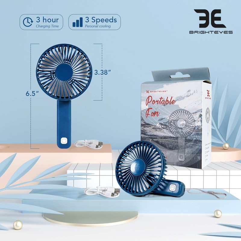 Bright Eyes - Micro USB RECHARGEABLE Mini Handheld Fan with