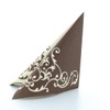 Napkins Pomp Cream Mocha Table Decoration Wedding Decoration Napkins Folded