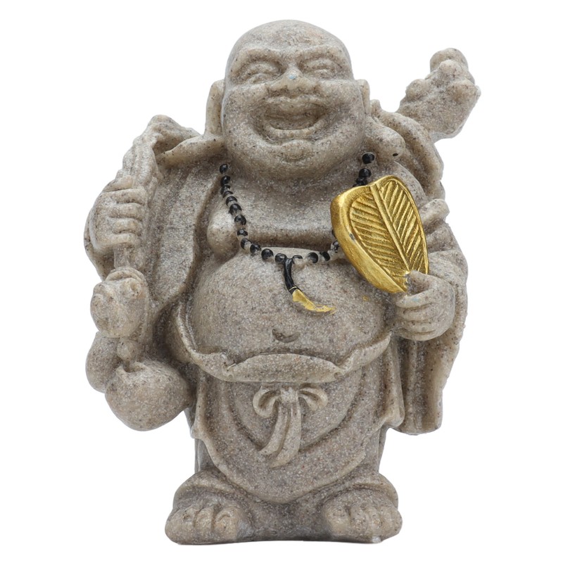 Buddha Statue Resin Mini 8cm Maitreya Laughing Buddha Figurine for