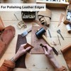 Wozoohyi Ebony Wood Leather Edge Burnisher Tool,Professional Round Leather Edge