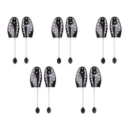 5 Pairs Set - Plastic Shoe Tree - Spiral Spring - Shape: Men's Comfort - Made in Germany - z2482, black