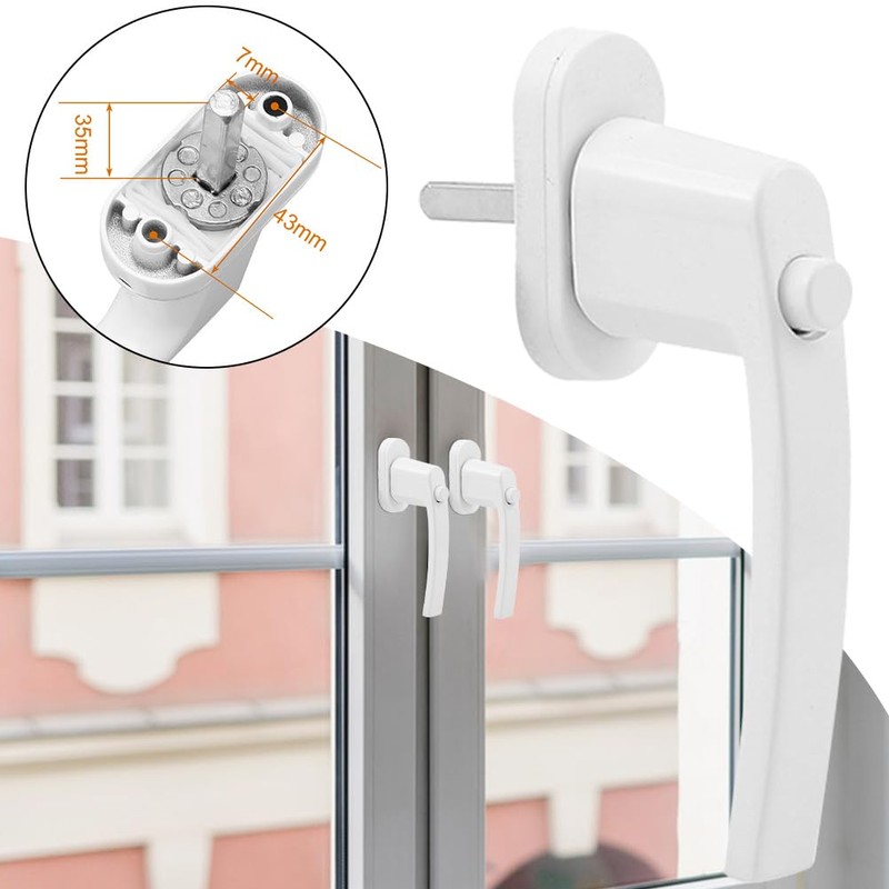 Pack of 4 Window Lock with Button, Window Handle Child