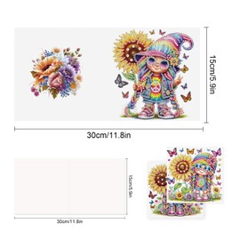 TDFERAN Pack of 6 Greeting Cards Diamond Painting Butterfly Girl Embroidery Diamond Birthday Card Thank You Card Holiday Card Greeting Card 2025 Diamond Painting Greeting Card Greeting Card