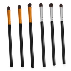 Vaguelly 6Pcs Eyeshadow Brush Set Soft Horse Hair Eye Makeup Brushes for Blending Angled Curved Application Professional for Home Salon Use