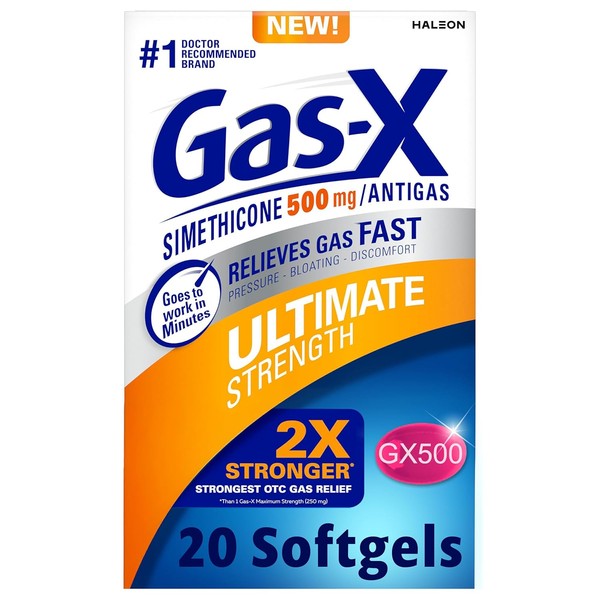 Gas-X Ultimate Strength Gas Relief Softgels with Simethicone 500 mg,