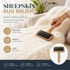 Sheepskin Rug Brush for Wool & Pet Grooming – Bamboo