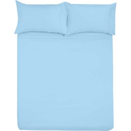 Microfiber RV Sheet Sets, 60x80 Camper Queen, Light Blue Solid, Bed Sheets for Campers, RV's & Travel Trailers Easy Fit Mattress up to 10 Inch Deep Pockets - Fitted RV Sheets