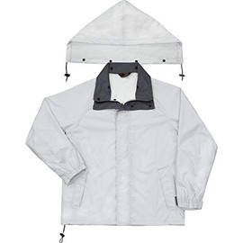 Koshin Rubber Rain Suit, Top and Bottom Set, Silver, Compatible Heights: 61.0 - 65.0 inches (155 - 165 cm), Suitable Chest Circumference: 33.1 - 36.2 inches (84 - 92 cm), Suitable Waist, 28.3 - 32.3