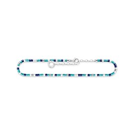 Thomas Sabo AK0039-775-7 Anklet with Blue Stones 925 Silver, Precious metal, Agate