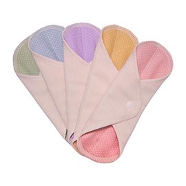 Suto Kotto Cloth Napkins, Weed Sheets, Organic Liner, Set of 5, Made in Japan (Pastel Liner)
