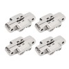 4Pcs Mini Zinc Alloy Cross Hidden Hinge 180 Degree Swing