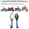 RATCHROLL 1 Set Universal Motorcycle Rear View Mirrors Adjustable Bar