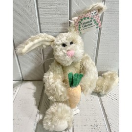 Cottontale Collection Vintage 1997 Cottontale Collection 8” Bunny W/Carrot Plush Rabbit Stuffed Animal