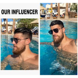 DUCO Retro Sunglasses for Men Women Semi-Rimless Non-Polarised Sunglasses for Driving DC3035, black frame gray lens