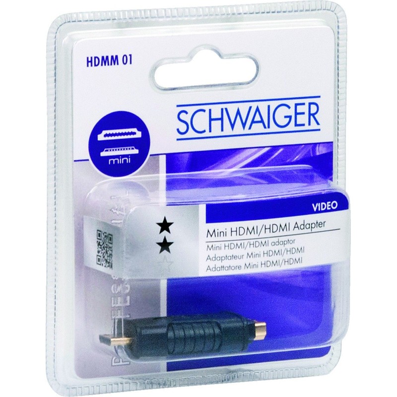 Schwaiger HDMM01 533 Mini-HDMI Adapter (Mini-Stecker auf Buchse) schwarz