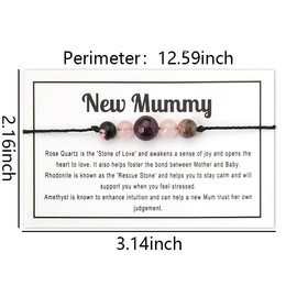 New Mom Gifts Bracelet for Women Anxiety Relief Bracelet for Mother To Be Gifts First Time Mommy Birthday Gift Ideas Postpartum Depression Gifts for Mom Mama Beaded Bracelets for Women Christmas Gift