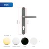 XFORT Uros Matt Black UPVC Door Handle, (PZ 92mm, 211mm