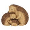 Adorable Brown Resin Hedgehog Family Ornament - 8cm x 11cm