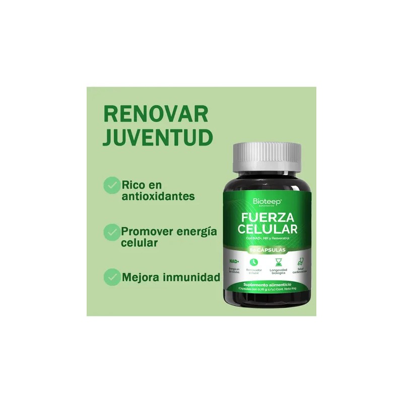 Nad+ 60 Capsulas,suplementos Bioteep | 30 Días
