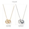 Cream Dot Necklace, Women's Popular, Long Chain, Circle, Metal, Semi-Matte,