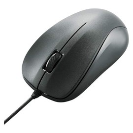 Elecom M-K6URBK/RS Mouse, Wired, Medium 3 Buttons, USB, Optical, Black, ROHS Compliant