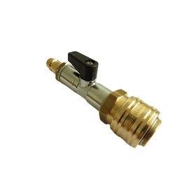 Compressed Air Quick Release Coupling Ball Valve Dosing Valve Stop Valve 1/4 Inch with Plug Nipple 1/4 Inch and Coupling Socket 1/4 Inch NW 7