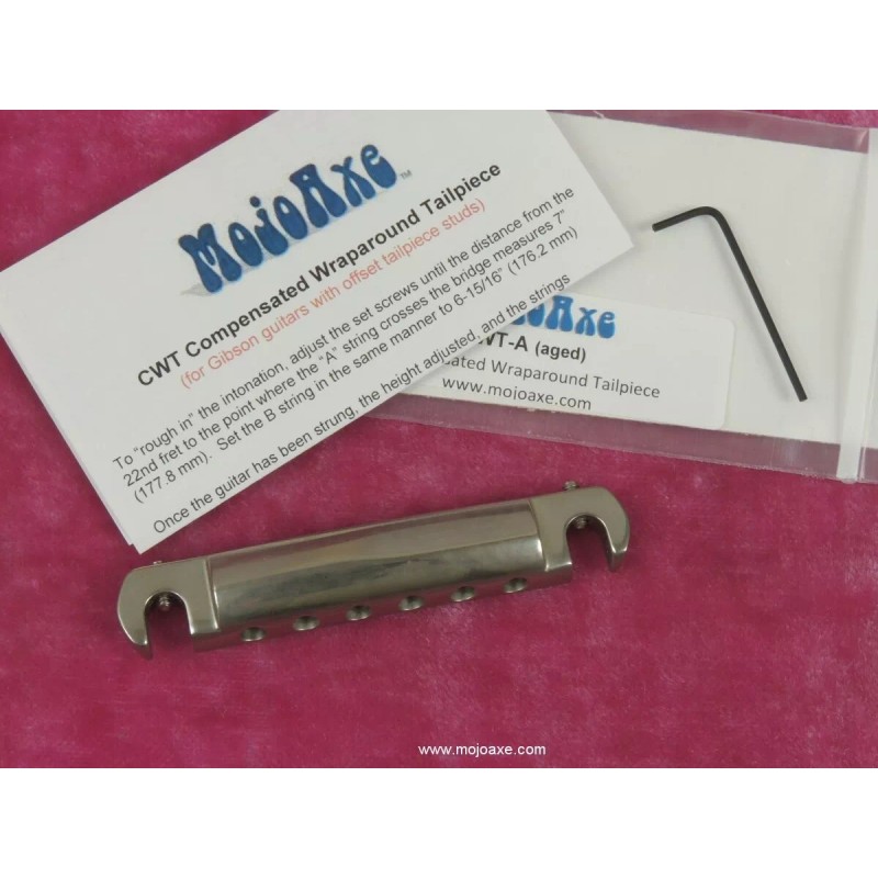 MojoAxe Compensated Wraparound Bridge for Vintage Gibson Les Paul Junior