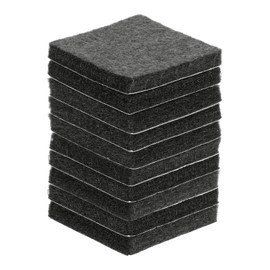 uxcell Felt Furniture Pads, 10Pcs 1.5" x 1.5" Adhesive Backed Felt Non-Slip Anti-Scratch Chair Leg Protectors for Protecting Hardwood Floor, Black